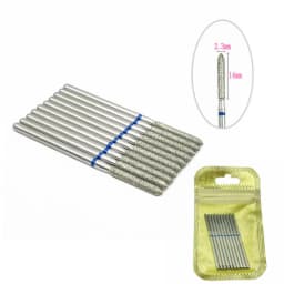 10pcs/pack Diamond Nail Drill Milling Cutter Manicure Rotary Bits Cuticle Clean Accessories Dental Diamond Burs 2.35mm shank