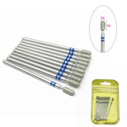 10pcs/pack Diamond Nail Drill Milling Cutter Manicure Rotary Bits Cuticle Clean Accessories Dental Diamond Burs 2.35mm shank