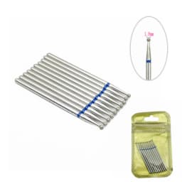 10pcs/pack Diamond Nail Drill Milling Cutter Manicure Rotary Bits Cuticle Clean Accessories Dental Diamond Burs 2.35mm shank