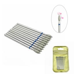 10pcs/pack Diamond Nail Drill Milling Cutter Manicure Rotary Bits Cuticle Clean Accessories Dental Diamond Burs 2.35mm shank