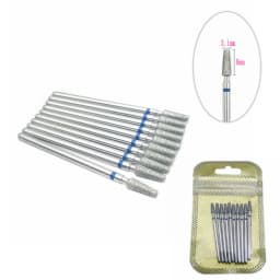 10pcs/pack Diamond Nail Drill Milling Cutter Manicure Rotary Bits Cuticle Clean Accessories Dental Diamond Burs 2.35mm shank