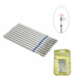 10pcs/pack Diamond Nail Drill Milling Cutter Manicure Rotary Bits Cuticle Clean Accessories Dental Diamond Burs 2.35mm shank