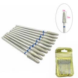 10pcs/pack Diamond Nail Drill Milling Cutter Manicure Rotary Bits Cuticle Clean Accessories Dental Diamond Burs 2.35mm shank