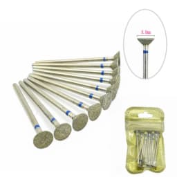 10pcs/pack Diamond Nail Drill Milling Cutter Manicure Rotary Bits Cuticle Clean Accessories Dental Diamond Burs 2.35mm shank