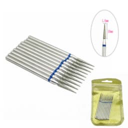 10pcs/pack Diamond Nail Drill Milling Cutter Manicure Rotary Bits Cuticle Clean Accessories Dental Diamond Burs 2.35mm shank