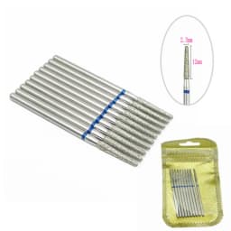 10pcs/pack Diamond Nail Drill Milling Cutter Manicure Rotary Bits Cuticle Clean Accessories Dental Diamond Burs 2.35mm shank