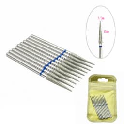 10pcs/pack Diamond Nail Drill Milling Cutter Manicure Rotary Bits Cuticle Clean Accessories Dental Diamond Burs 2.35mm shank