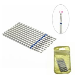 10pcs/pack Diamond Nail Drill Milling Cutter Manicure Rotary Bits Cuticle Clean Accessories Dental Diamond Burs 2.35mm shank