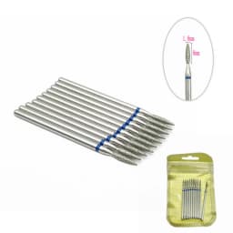 10pcs/pack Diamond Nail Drill Milling Cutter Manicure Rotary Bits Cuticle Clean Accessories Dental Diamond Burs 2.35mm shank