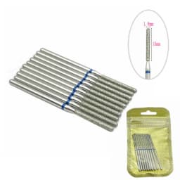 10pcs/pack Diamond Nail Drill Milling Cutter Manicure Rotary Bits Cuticle Clean Accessories Dental Diamond Burs 2.35mm shank