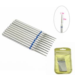 10pcs/pack Diamond Nail Drill Milling Cutter Manicure Rotary Bits Cuticle Clean Accessories Dental Diamond Burs 2.35mm shank
