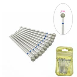 10pcs/pack Diamond Nail Drill Milling Cutter Manicure Rotary Bits Cuticle Clean Accessories Dental Diamond Burs 2.35mm shank