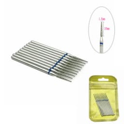 10pcs/pack Diamond Nail Drill Milling Cutter Manicure Rotary Bits Cuticle Clean Accessories Dental Diamond Burs 2.35mm shank