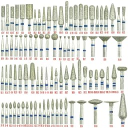 10pcs/pack Diamond Nail Drill Milling Cutter Manicure Rotary Bits Cuticle Clean Accessories Dental Diamond Burs 2.35mm shank
