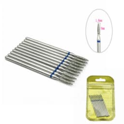 10pcs/pack Diamond Nail Drill Milling Cutter Manicure Rotary Bits Cuticle Clean Accessories Dental Diamond Burs 2.35mm shank