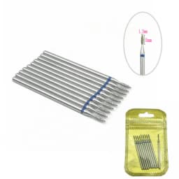10pcs/pack Diamond Nail Drill Milling Cutter Manicure Rotary Bits Cuticle Clean Accessories Dental Diamond Burs 2.35mm shank