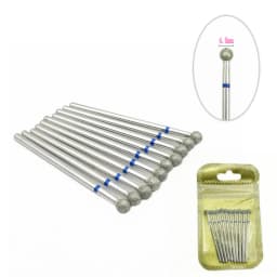 10pcs/pack Diamond Nail Drill Milling Cutter Manicure Rotary Bits Cuticle Clean Accessories Dental Diamond Burs 2.35mm shank
