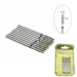 10pcs/pack Diamond Nail Drill Milling Cutter Manicure Rotary Bits Cuticle Clean Accessories Dental Diamond Burs 2.35mm shank