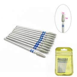 10pcs/pack Diamond Nail Drill Milling Cutter Manicure Rotary Bits Cuticle Clean Accessories Dental Diamond Burs 2.35mm shank