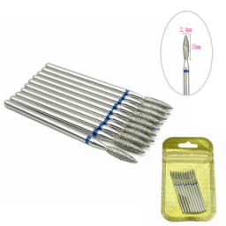 10pcs/pack Diamond Nail Drill Milling Cutter Manicure Rotary Bits Cuticle Clean Accessories Dental Diamond Burs 2.35mm shank