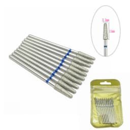 10pcs/pack Diamond Nail Drill Milling Cutter Manicure Rotary Bits Cuticle Clean Accessories Dental Diamond Burs 2.35mm shank