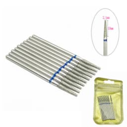 10pcs/pack Diamond Nail Drill Milling Cutter Manicure Rotary Bits Cuticle Clean Accessories Dental Diamond Burs 2.35mm shank