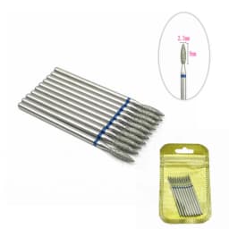 10pcs/pack Diamond Nail Drill Milling Cutter Manicure Rotary Bits Cuticle Clean Accessories Dental Diamond Burs 2.35mm shank