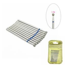 10pcs/pack Diamond Nail Drill Milling Cutter Manicure Rotary Bits Cuticle Clean Accessories Dental Diamond Burs 2.35mm shank