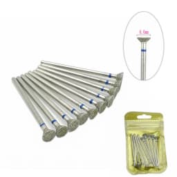10pcs/pack Diamond Nail Drill Milling Cutter Manicure Rotary Bits Cuticle Clean Accessories Dental Diamond Burs 2.35mm shank