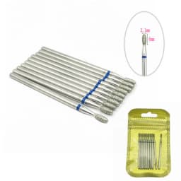 10pcs/pack Diamond Nail Drill Milling Cutter Manicure Rotary Bits Cuticle Clean Accessories Dental Diamond Burs 2.35mm shank