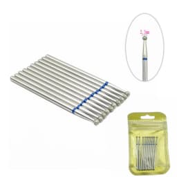 10pcs/pack Diamond Nail Drill Milling Cutter Manicure Rotary Bits Cuticle Clean Accessories Dental Diamond Burs 2.35mm shank