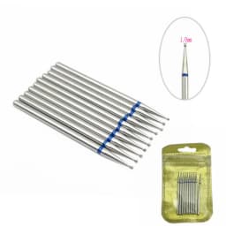 10pcs/pack Diamond Nail Drill Milling Cutter Manicure Rotary Bits Cuticle Clean Accessories Dental Diamond Burs 2.35mm shank