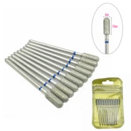 10pcs/pack Diamond Nail Drill Milling Cutter Manicure Rotary Bits Cuticle Clean Accessories Dental Diamond Burs 2.35mm shank
