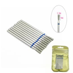 10pcs/pack Diamond Nail Drill Milling Cutter Manicure Rotary Bits Cuticle Clean Accessories Dental Diamond Burs 2.35mm shank