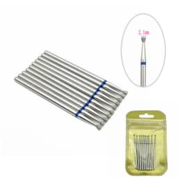 10pcs/pack Diamond Nail Drill Milling Cutter Manicure Rotary Bits Cuticle Clean Accessories Dental Diamond Burs 2.35mm shank