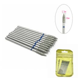 10pcs/pack Diamond Nail Drill Milling Cutter Manicure Rotary Bits Cuticle Clean Accessories Dental Diamond Burs 2.35mm shank