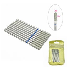 10pcs/pack Diamond Nail Drill Milling Cutter Manicure Rotary Bits Cuticle Clean Accessories Dental Diamond Burs 2.35mm shank
