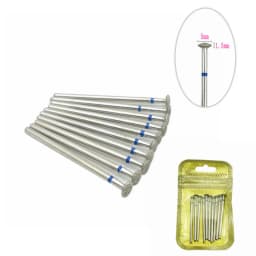 10pcs/pack Diamond Nail Drill Milling Cutter Manicure Rotary Bits Cuticle Clean Accessories Dental Diamond Burs 2.35mm shank