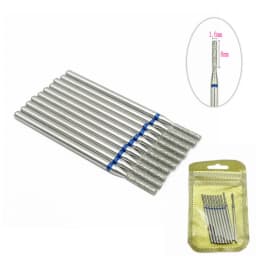 10pcs/pack Diamond Nail Drill Milling Cutter Manicure Rotary Bits Cuticle Clean Accessories Dental Diamond Burs 2.35mm shank