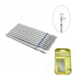 10pcs/pack Diamond Nail Drill Milling Cutter Manicure Rotary Bits Cuticle Clean Accessories Dental Diamond Burs 2.35mm shank