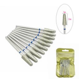 10pcs/pack Diamond Nail Drill Milling Cutter Manicure Rotary Bits Cuticle Clean Accessories Dental Diamond Burs 2.35mm shank