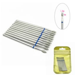 10pcs/pack Diamond Nail Drill Milling Cutter Manicure Rotary Bits Cuticle Clean Accessories Dental Diamond Burs 2.35mm shank