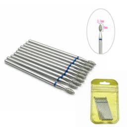 10pcs/pack Diamond Nail Drill Milling Cutter Manicure Rotary Bits Cuticle Clean Accessories Dental Diamond Burs 2.35mm shank