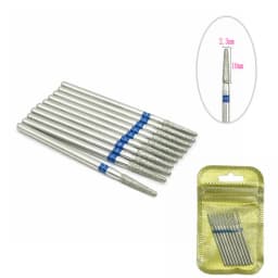10pcs/pack Diamond Nail Drill Milling Cutter Manicure Rotary Bits Cuticle Clean Accessories Dental Diamond Burs 2.35mm shank