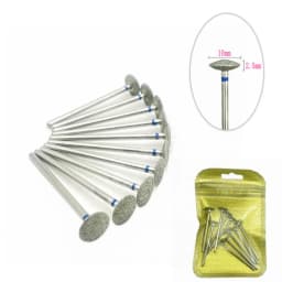 10pcs/pack Diamond Nail Drill Milling Cutter Manicure Rotary Bits Cuticle Clean Accessories Dental Diamond Burs 2.35mm shank