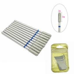 10pcs/pack Diamond Nail Drill Milling Cutter Manicure Rotary Bits Cuticle Clean Accessories Dental Diamond Burs 2.35mm shank