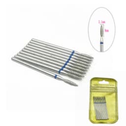 10pcs/pack Diamond Nail Drill Milling Cutter Manicure Rotary Bits Cuticle Clean Accessories Dental Diamond Burs 2.35mm shank