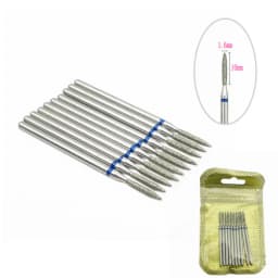10pcs/pack Diamond Nail Drill Milling Cutter Manicure Rotary Bits Cuticle Clean Accessories Dental Diamond Burs 2.35mm shank