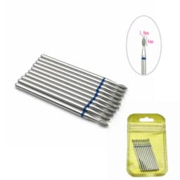 10pcs/pack Diamond Nail Drill Milling Cutter Manicure Rotary Bits Cuticle Clean Accessories Dental Diamond Burs 2.35mm shank
