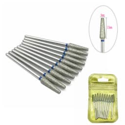 10pcs/pack Diamond Nail Drill Milling Cutter Manicure Rotary Bits Cuticle Clean Accessories Dental Diamond Burs 2.35mm shank